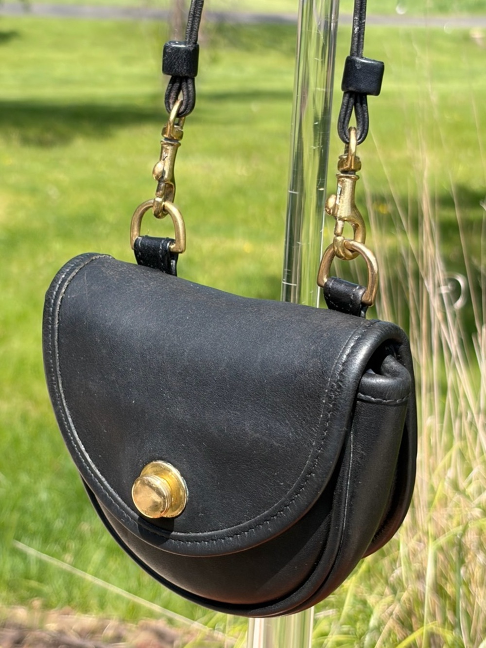 Vintage COACH Mini Belt Bag Black Leather 9826 EUC - Picture 6 of 17